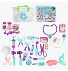 Набір лікаря STYJ 04 (24) сумка, стетоскоп, звук серцебиття, підсвічування, шприц-пискавка, муляжі ліків, окуляри, інструменти для огляду, в коробці
