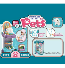 Набір ветеринара 661-218 (8) м'яка іграшка, мед.інструменти, стійка, у коробці