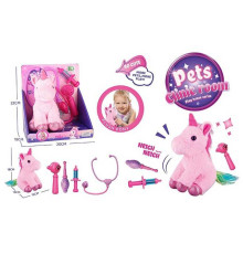 Поні DR 5097 (48/2) м’яка іграшка, медичне приладдя, 4 аксесуари в коробці