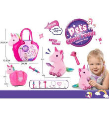 Улюбленець DR 5102 (48/2) “Єдиноріг”, м’яка іграшка, медичне приладдя, сумка-переноска, 7 аксесуарів, в сумці