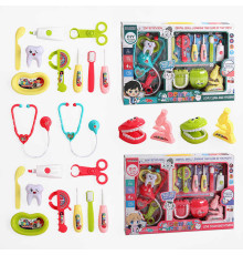 Набір лікаря LY 5010 (48) 2 види, 13 елементів, муляжі зубів, інструменти, в коробці