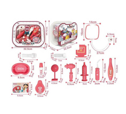 Набір лікаря 8827 A-1 (24) підсвічування, звук серцебиття, медичне приладдя, муляжі ліків, в слюді – в наличии! Купите сейчас у KAZKOVA