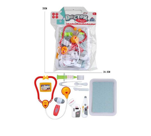 Набір лікаря 5507-5 (120/2) стетоскоп, шприц, молоточок, щипці, пластир, ложка, лоток для інструментів, в пакеті – в наличии! Купите сейчас у KAZKOVA