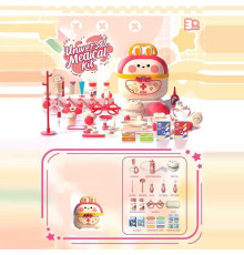 Набір лікаря JQ 911 (24) щелепа, киснева маска, ножиці, окуляри, хірургічні інструменти, пластирі, 2 пляшки, коробочки з ліками, в боксі