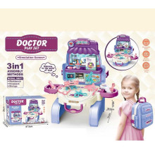 Набір лікаря 828-48 (18) стетоскоп, мікроскоп, монітор, шприц, 2 термометри, ножиці, пляшечка ліків, в коробці