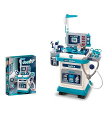 Набір лікаря 008-205 (8) медичний центр, розмір: 25х44х66 см, монітор, електричний термометр, звук, підсвічування, ростомір, сканер, стетоскоп, ліки, інструменти лікаря, в коробці