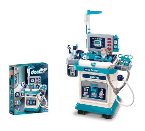 Набір лікаря 008-205 (8) медичний центр, розмір: 25х44х66 см, монітор, електричний термометр, звук, підсвічування, ростомір, сканер, стетоскоп, ліки, інструменти лікаря, в коробці – в наличии! Купите сейчас у KAZKOVA