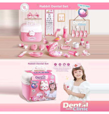 Набір лікаря 6697 (32) 28 іграшок, медичний ліхтарик підсвічується, демонстраційна модель щелепи, шприц, термометр, окуляри, чашка, пігулки, у боксі