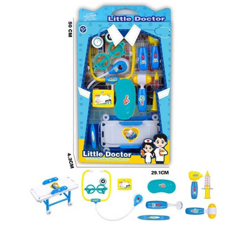 Набір лікаря 997-1 (48/3) стетоскоп на батарейках, звук, світло, шприц, окуляри, термометр, кушетка в коробці – в наличии! Купите сейчас у KAZKOVA