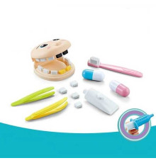 Набір стоматолога QY 853 (48/2) 11 елементів, пацієнт, знімні зуби, щітка, у пакеті