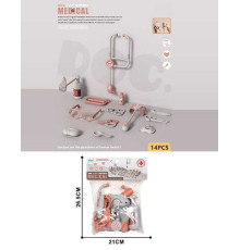 Набір лікаря YJ-H 1-27 (168/2) 14 елементів, окуляри, пляшечки, ножиці, щипці, в пакеті