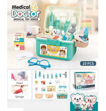 Набір лікаря PT 2 B (36/2) "Doctor Medical", 20 елеметів, помпове накачування, колір зелений, у коробці