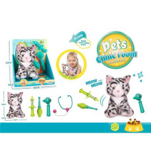 Набір ветеринара DR 5099 (48/2) м’який котик, медичне приладдя, 4 аксесуари, в коробці