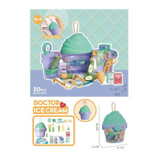 Набір лікаря 688-201 A (60/2) 3 в 1, 20 предметів, стетоскоп, ножиці, термометр, аксесуари, в боксі