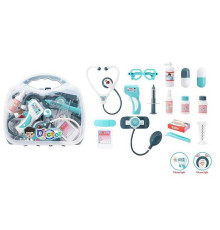 Набір лікаря SD 169-273 B (36/2) звук, підсвічування, стетоскоп, термометр, прилад для вимірювання тиску, інструменти для огляду, аксесуари для гри, у валізі