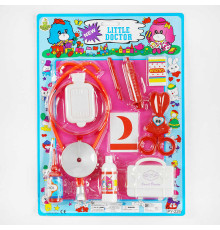 Набір лікаря PY 229 (288/2) стетоскоп, шприц, ліки, прилад для перевірки зору, ножиці, грілка, термометр, на листі