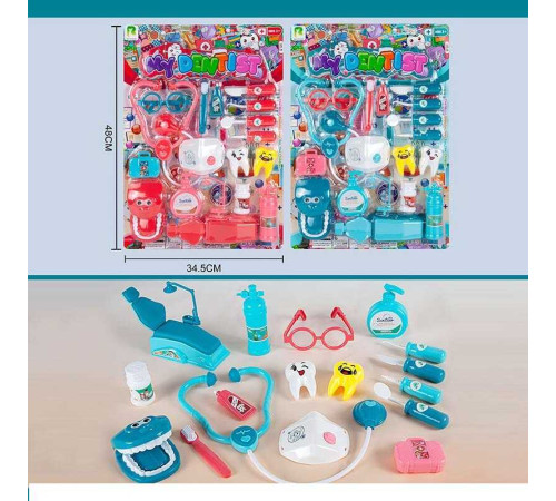 Набір лікаря 706-21 (66) 2 види, стоматологічний кабінет, стетоскоп, щелепа, на листі – в наличии! Купите сейчас у KAZKOVA