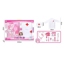 Набір лікаря SD 169-240 (16) халат, шапочка, щелепа, стетоскоп, підсвічування, медичне приладдя, в коробці