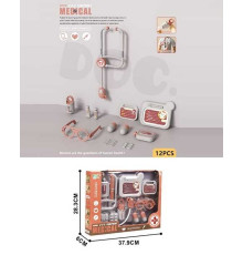 Набір лікаря YJ-H 18 (48/2) 12 елементів, окуляри, шприц, стетоскоп, звук серцебиття, муляжі ліків, в пакеті