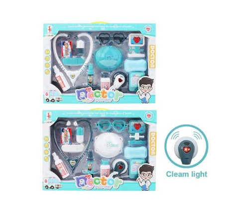 Набір лікаря SD 169-283 A (48/2) 2 види, 11 елементів, стетоскоп, звук, підсвічування, в коробці – в наличии! Купите сейчас у KAZKOVA