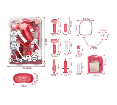 Набір лікаря 8805 A-2 (36) підсвічування, звук серцебиття, медичне приладдя, муляжі ліків, в слюді – в наличии! Купите сейчас у KAZKOVA