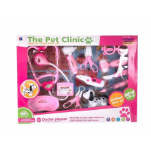 Набір ветеринара HZ 668 A (36/2) улюбленець, звуки, підсвічування, стетоскоп, термометр, окуляри, шприц, ніж, ножиці, щипці, 2 молоточки, бейдж, медичний піднос, в коробці