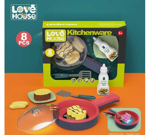 Кухня XG 2-5 (36/2) пательня на батарейкх, продукти змінюють колір, звук, підсвічування, в коробці