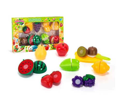 Набір продуктів “Кулінарна фантазія” 77650 (64/2) "WToys", 18 елементів, фрукти на липучках, дошка для нарізання, ніж, в коробці – в наличии! Купите сейчас у KAZKOVA Набір продуктів “Кулінарна фантазія” 77650 (64/2) "WToys", 18 елементів, фрукти на липучках, дошка для нарізання, ніж, в коробці – в наличии! Купите сейчас у KAZKOVA