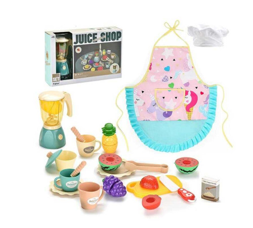 Набір посуду 168-78 (36) 23 елементи, блендер на батарейках, продукти на липучках, посуд, кухонне приладдя, в коробці