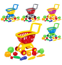 гр Набір дитячий "Візочок з овочами " 010/5 (5) "BAMSIC", розмір - 47х24х43 см, 11 овочів