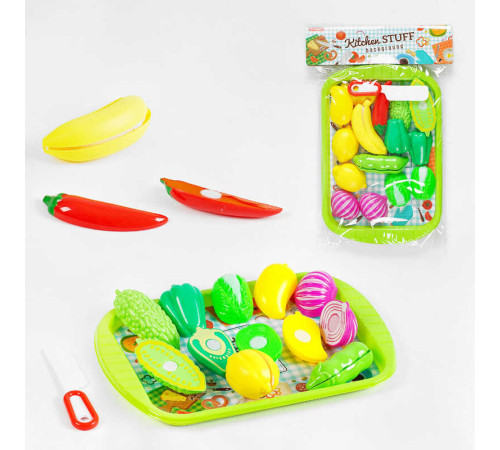 Набір овочів M 310 (168/2) на липучках, таця, ніж, фрукти, у пакеті – в наличии! Купите сейчас у KAZKOVA