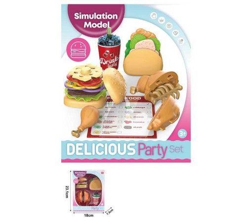 Набір продуктів LY 8644 (96/2) курка, кола, бургер, тако, в коробці