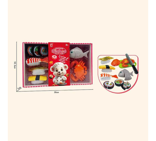 Продукти на ліпучці 1296 B (60/2) 9 елементів, ніж, дошка, в коробці