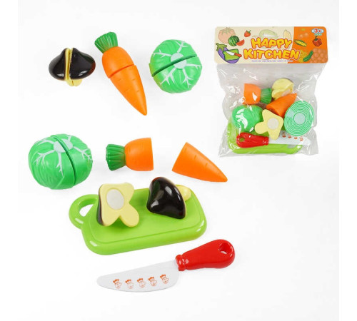 Продукти на липучках 626-9 (288/2) дошка для нарізання, гриб, капуста, морква, ніж, в пакеті