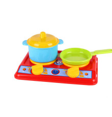 гр Кухня "Галинка 2" 1578 (20) "Technok Toys", плита, каструля, сковорідка, кришка, 20 см, в пакеті