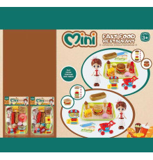 Набір продуктів 623-231 (96/2) 2 види, 12 елементів, ресторан швидкого харчування, ігрова фігурка, каса, візок, у пакеті