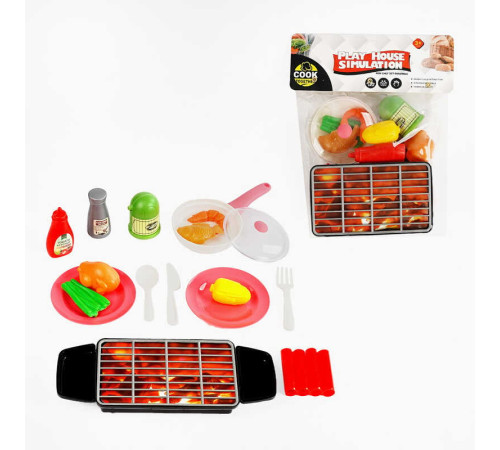 Набір гриль XZ 1016 A (96/2) 15 елементів, пательня, посуд, продукти, у пакеті