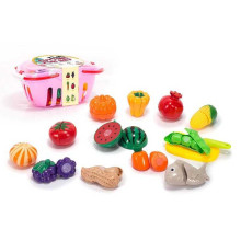 Набір продуктів BC 8011 (64/2) продукти на липучках, посудка, в кошику