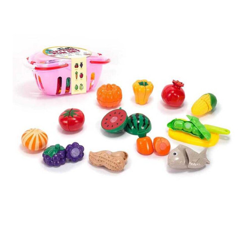 Набір продуктів BC 8011 (64/2) продукти на липучках, посудка, в кошику