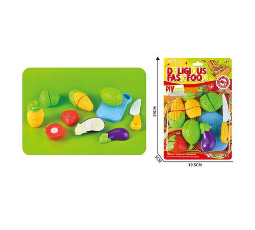 Овочі на липучках 628-20 (120/2) муляжі, начиння, на листі