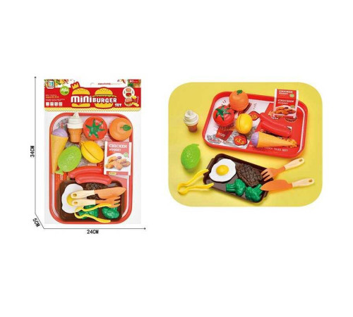 Набір продуктів 626-24 (96/2) муляжі, на липучках, столове начиння, таця, в пакеті