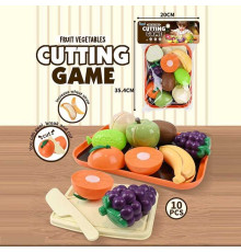 Продукти на липучці JQ 912-4 (96) 10 елементів, овочі, фрукти, таця, дощечка, ніж, в пакеті