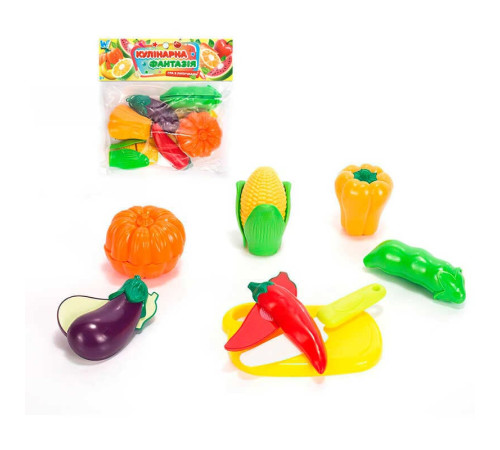 Набір продуктів “Кулінарна фантазія” 559933 (144/2) "WToys", 14 елементів, овочі на липучках, дошка для нарізання, ніж, у пакеті – в наличии! Купите сейчас у KAZKOVA Набір продуктів “Кулінарна фантазія” 559933 (144/2) "WToys", 14 елементів, овочі на липучках, дошка для нарізання, ніж, у пакеті – в наличии! Купите сейчас у KAZKOVA