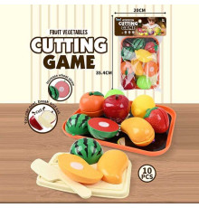 Продукти на липучці JQ 912-5 (96) 10 елементів, овочі, фрукти, таця, дощечка, ніж, в пакеті