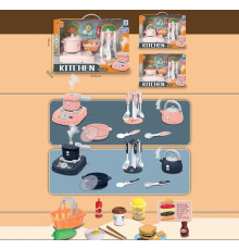 Набір посуду 096 D-5 Штрих=00247 (24/2) підсвічування, звукові ефекти, парогенератор, посуд, продукти, в коробці, ВИДАЄТЬСЯ ТІЛЬКИ МІКС ВИДІВ