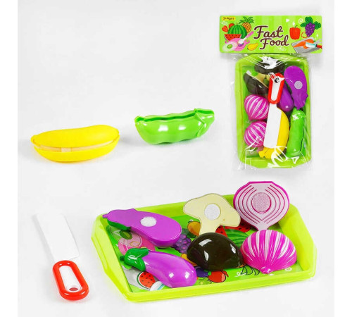 Набір овочів M 112 (360/2) на липучках, таця, ніж, фрукти, у пакеті