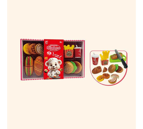 Продукти на ліпучці 1296 A (60/2) 9 елементів, ніж, дошка, в коробці – в наличии! Купите сейчас у KAZKOVA