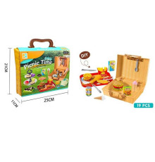 Набір продуктів 699-93 (48/2) 19 елементів, таця, кошик, посуд, конструктор бургера, в коробці