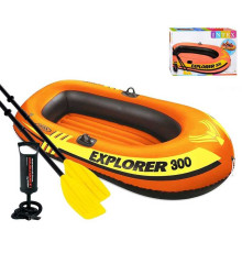 Intex Човен 58332 NP (3) тримісний + пластикові весла та ручний насос, 211х117х41см