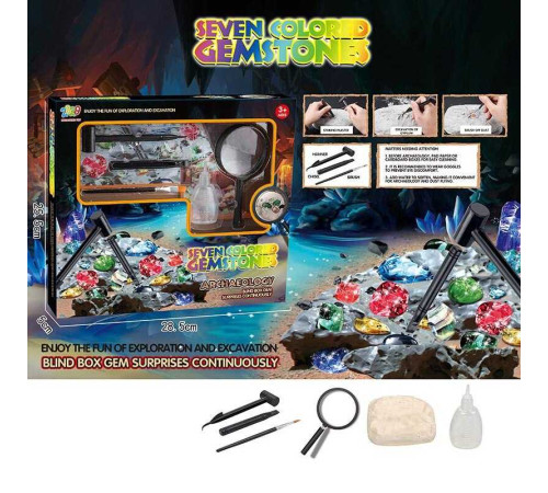 Розкопки 1112 C+ (48) гіпсовий блок, інструменти, збільшувальне скло, пляшечка для води, в коробці